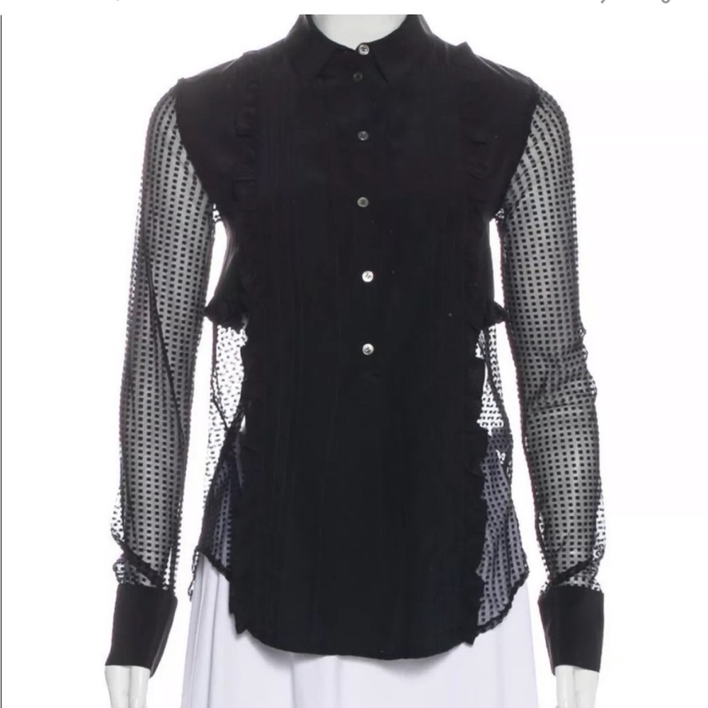 Marissa Webb Semi Sheer Blouse